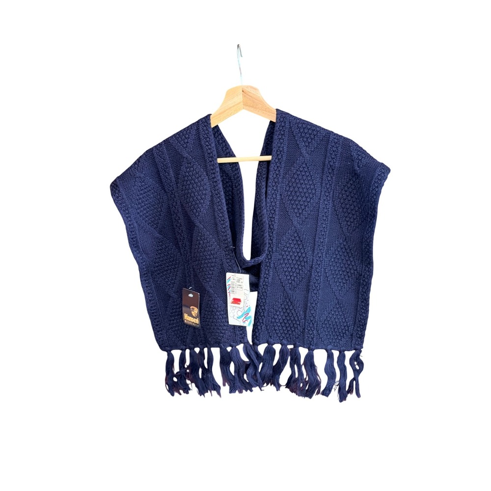 Vintage Hansen Deadstock Weekender Scarf Dark Academia Preppy Classic Cable Knit